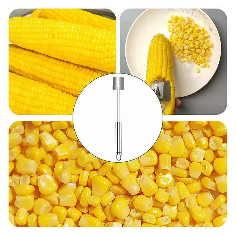 Long Handle Stainless Steel Corn Stripping Tool StripChef