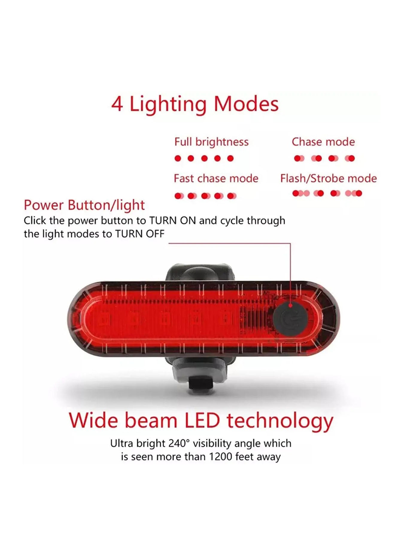 「🔥 Buy One Get One」USB Bike Tail Light