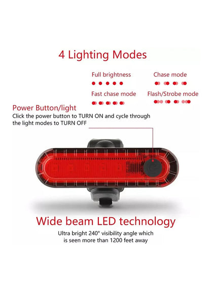 「🔥 Buy One Get One」USB Bike Tail Light