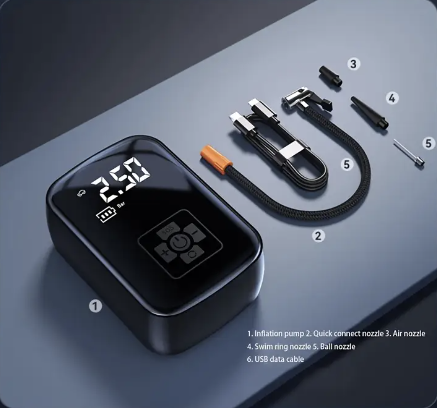 Portable Tire Inflator Air Compressor – 100W