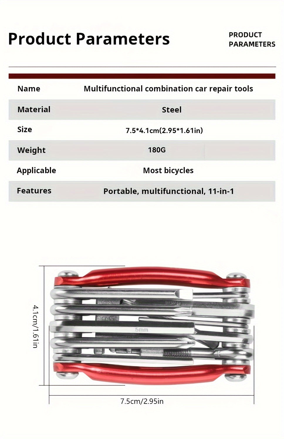 11-in-1 Heavy-Duty Bike Repair Tool Kit