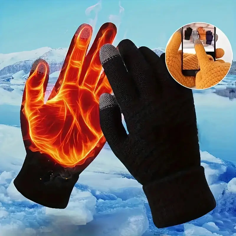 「🔥 Buy One Get One」Unisex Winter Knit Touchscreen Gloves
