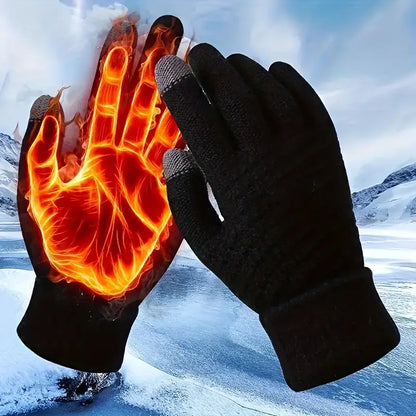 「🔥 Buy One Get One」Unisex Winter Knit Touchscreen Gloves