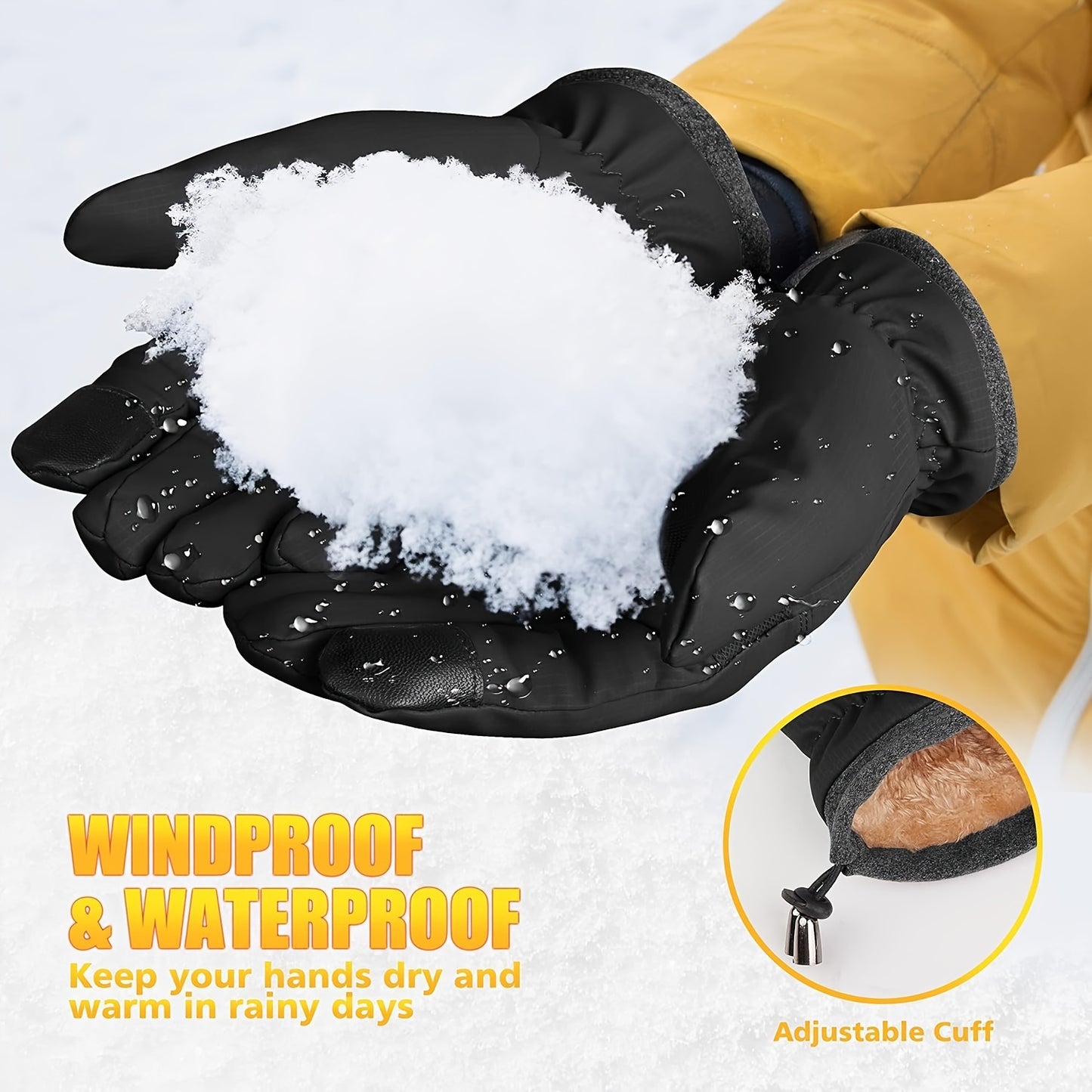 Winter Waterproof Thermal Gloves for Men & Women