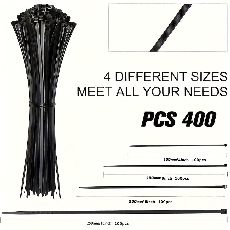 Black Friday Deal: 100-Pack Assorted Zip Ties | Christmas Decor & Cable Mgmt