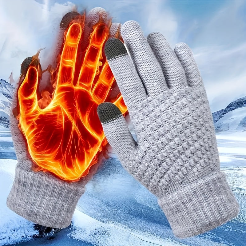 「🔥 Buy One Get One」Unisex Winter Knit Touchscreen Gloves