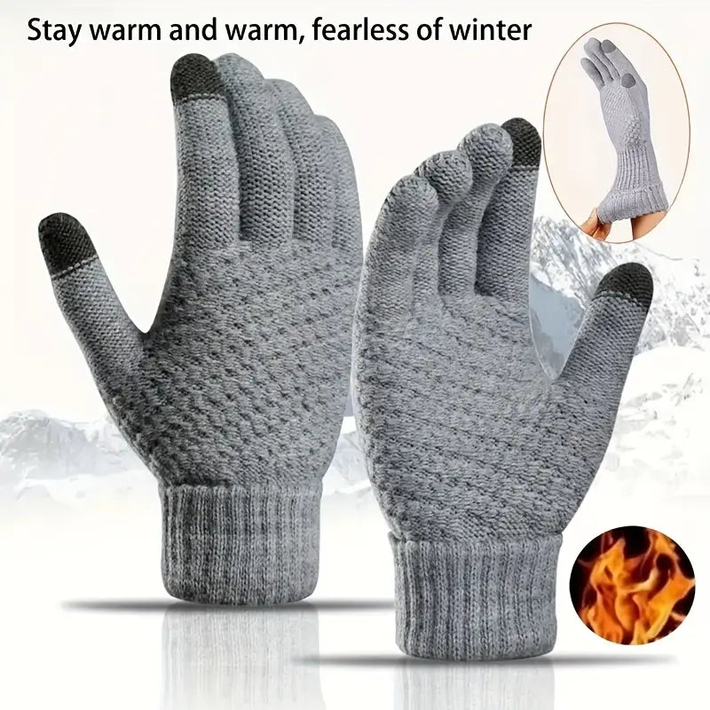 「🔥 Buy One Get One」Unisex Winter Knit Touchscreen Gloves