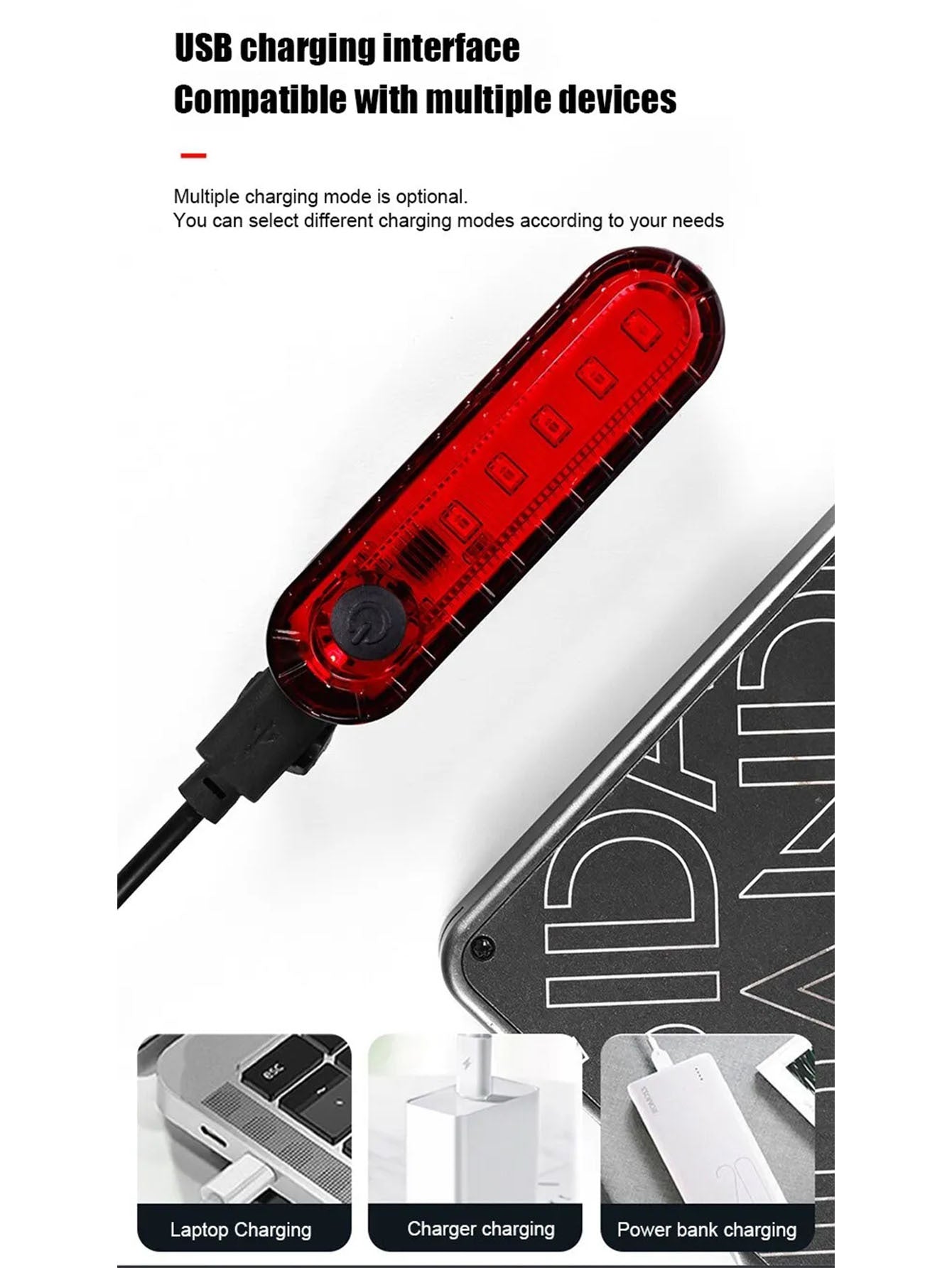 「🔥 Buy One Get One」USB Bike Tail Light