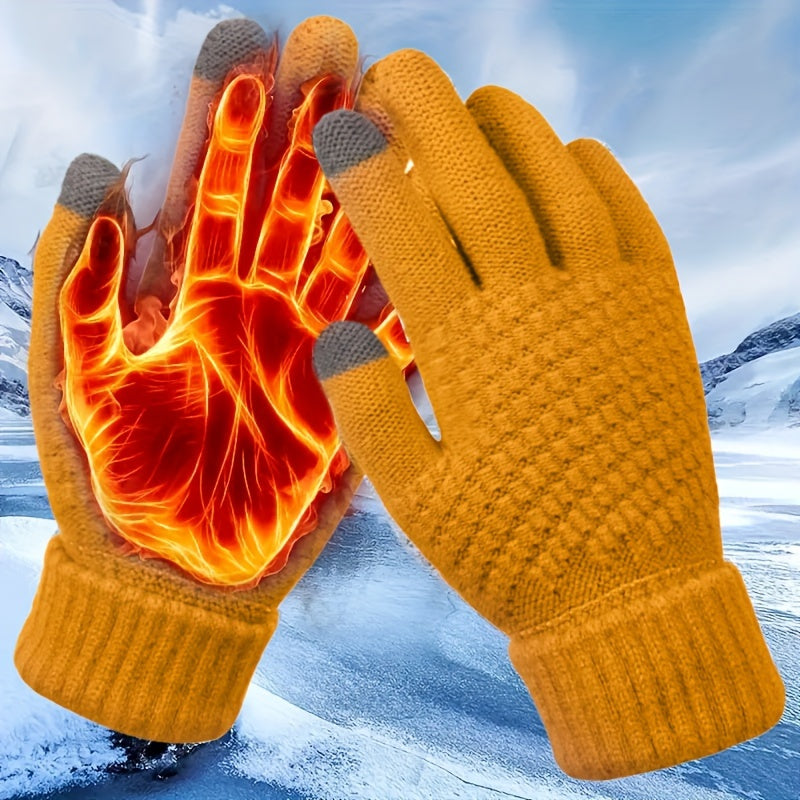 「🔥 Buy One Get One」Unisex Winter Knit Touchscreen Gloves