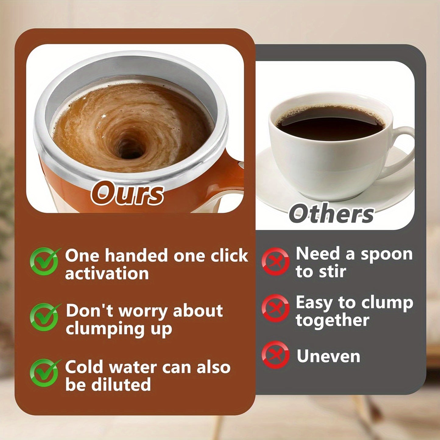 Automatic Magnetic Self-Stirring Coffee Mug