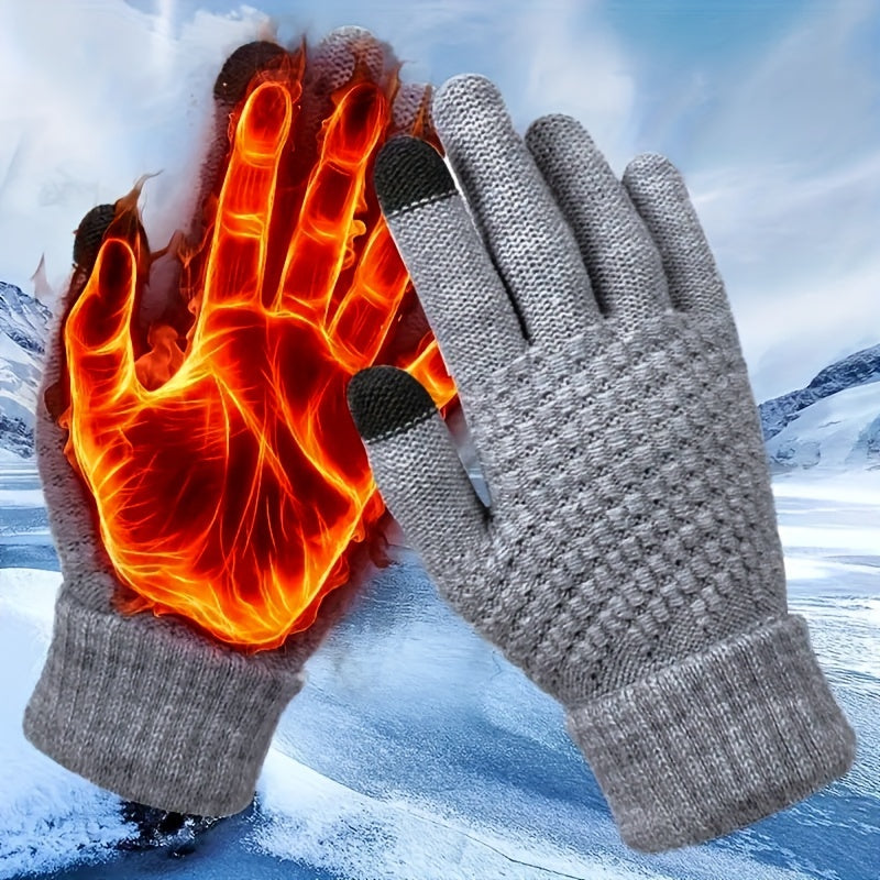「🔥 Buy One Get One」Unisex Winter Knit Touchscreen Gloves