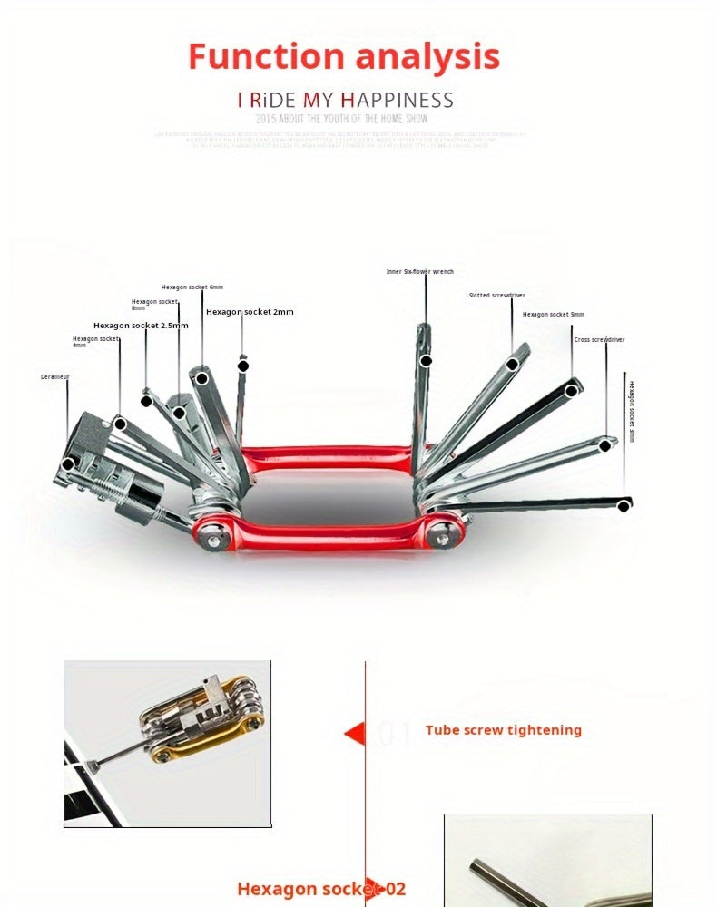 11-in-1 Heavy-Duty Bike Repair Tool Kit