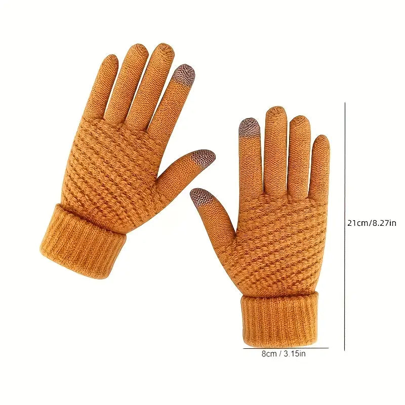 「🔥 Buy One Get One」Unisex Winter Knit Touchscreen Gloves