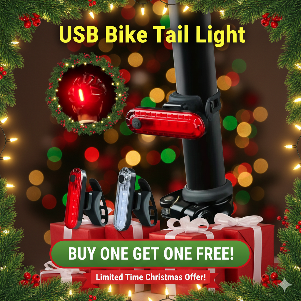 「🔥 Buy One Get One」USB Bike Tail Light
