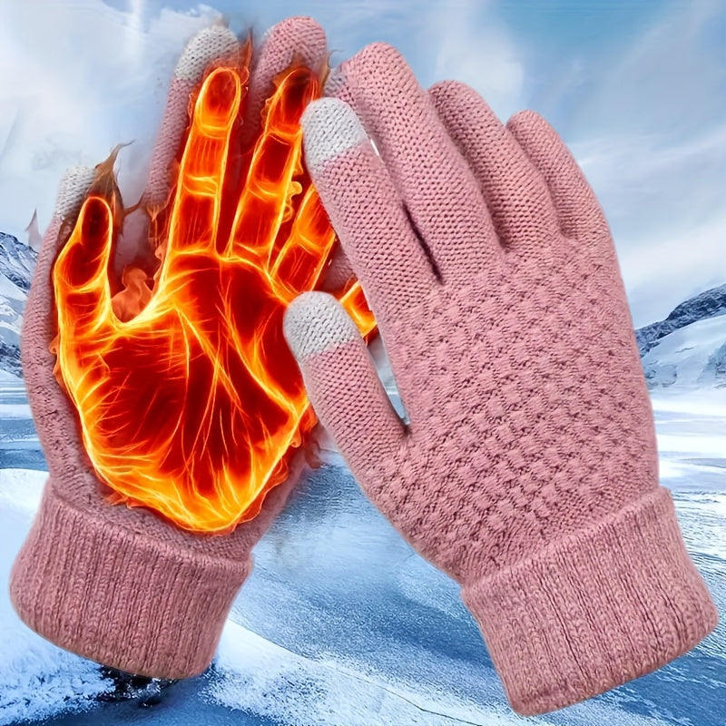 「🔥 Buy One Get One」Unisex Winter Knit Touchscreen Gloves