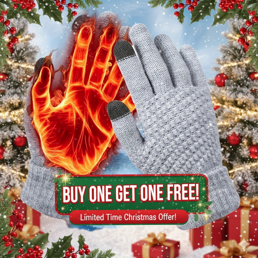 「🔥 Buy One Get One」Unisex Winter Knit Touchscreen Gloves